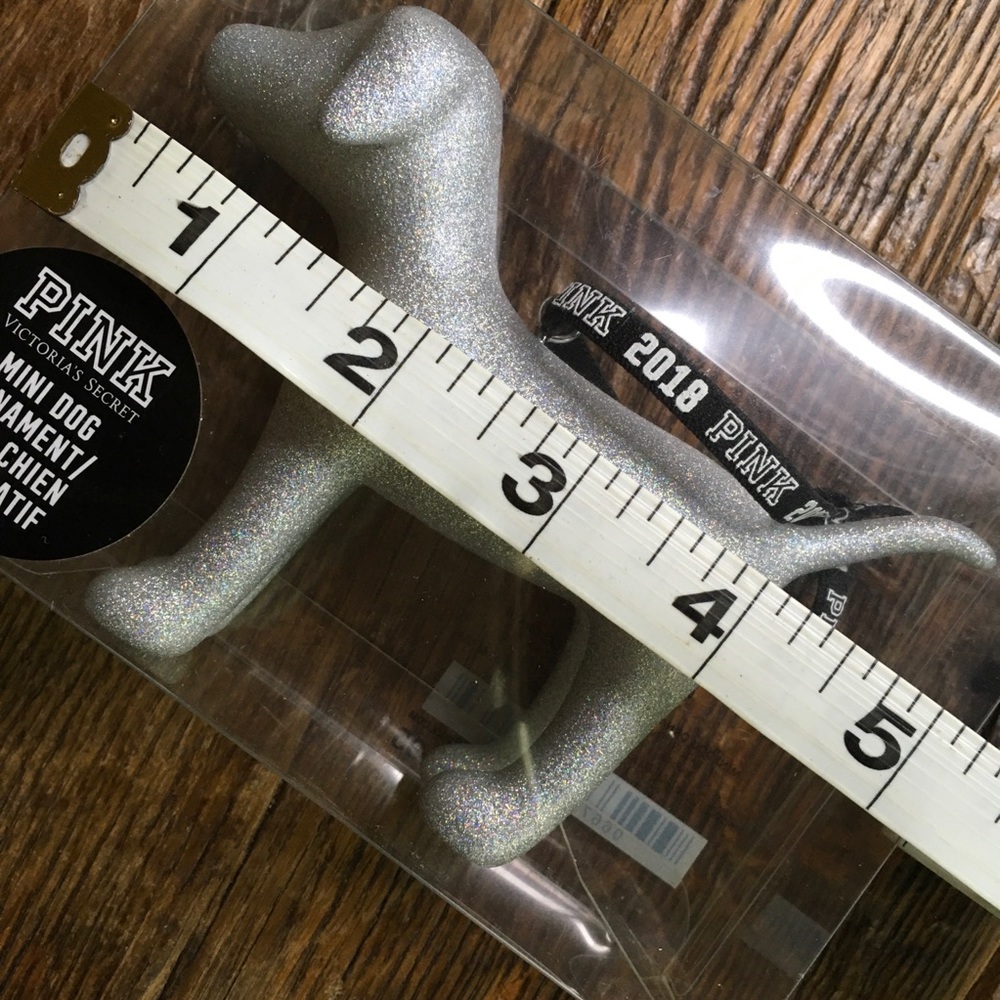 2018 Pink Victoria’s Secret Mini Dog Ornament - Picture 4 of 9